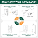 ANYDRY Manual Liquid Soap Dispenser Wall Mount, 27fl oz (800 ml) Large Capacity for Commercial Bathroom, Model AD1009