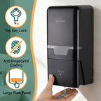 ANYDRY Manual Liquid Soap Dispenser Wall Mount, 27fl oz (800 ml) Large Capacity for Commercial Bathroom, Model AD1009