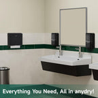 ANYDRY Manual Liquid Soap Dispenser Wall Mount, 27fl oz (800 ml) Large Capacity for Commercial Bathroom, Model AD1009