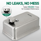 ANYDRY Commercial Wall Mounted Soap Dispenser 37fl oz 1100ml Large Capacity Brushed Stainless Steel Manual Dispenser for High Traffic Restrooms, Model AD1010