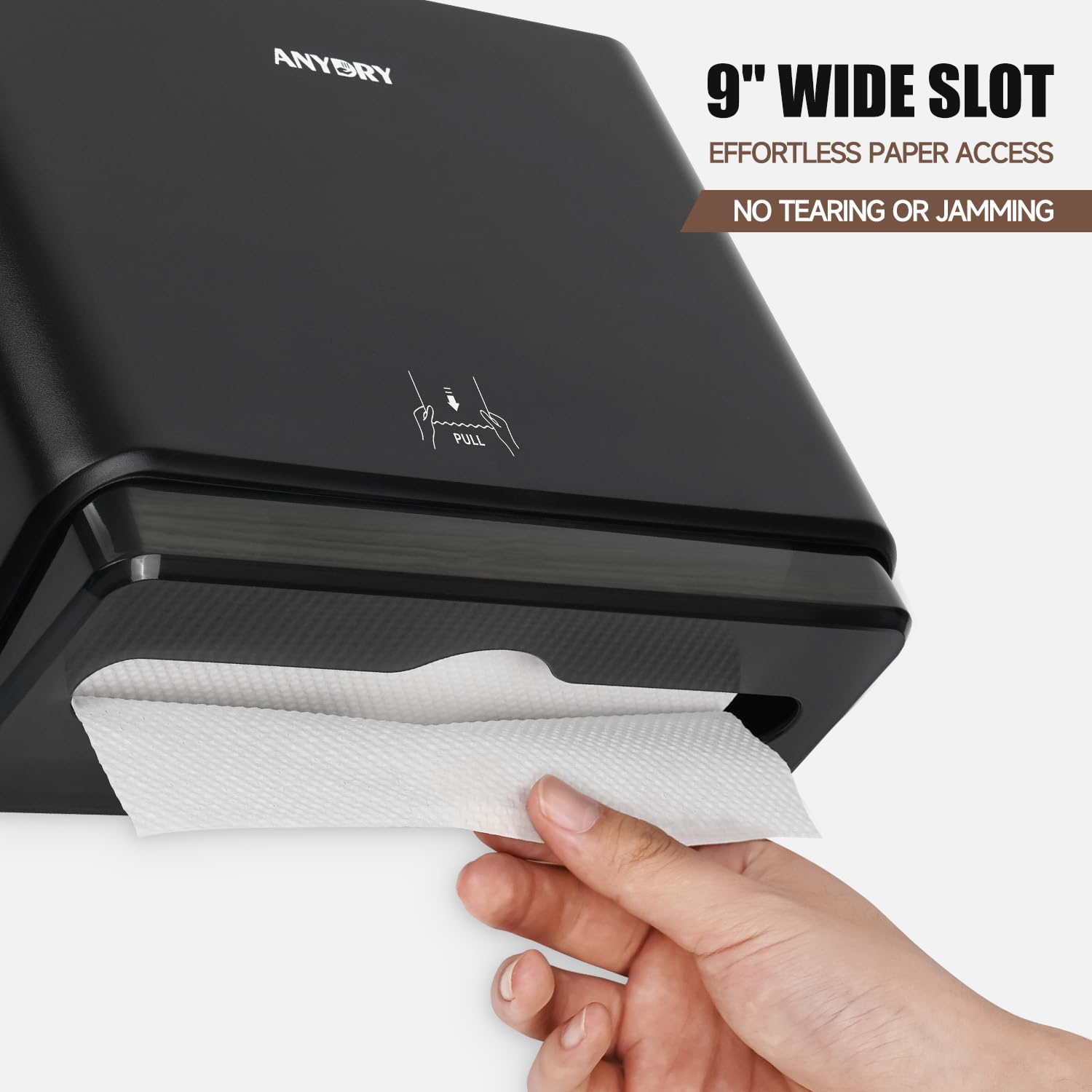 ANYDRY 200-Sheet Wall-Mounted Paper Towel Dispenser, Fits Multi-Fold Towels up to 10x3.15 Inches, Perfect for Home & Business Model AD5101