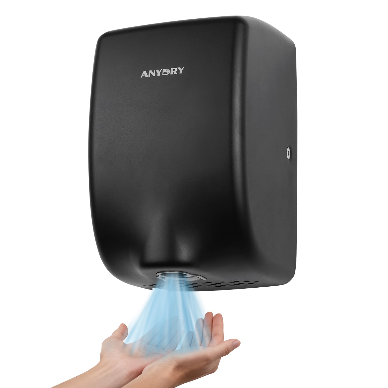 ANYDRY Compact Hand Dryer, High-Speed 1350W Airflow, Brushed Stainless Steel Finish, Space-Saving for Commercial & Home Use,Model AD2803Y
