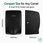 ANYDRY Compact Hand Dryer, High-Speed 1350W Airflow, Brushed Stainless Steel Finish, Space-Saving for Commercial & Home Use,Model AD2803Y
