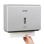 ANYDRY Wall-Mounted Paper Towel Dispenser – Fits Tri-Fold Towels up to 10x3.1 Inches, Holds 200 Sheets, Ideal for Home & Commercial Use Model AD5102