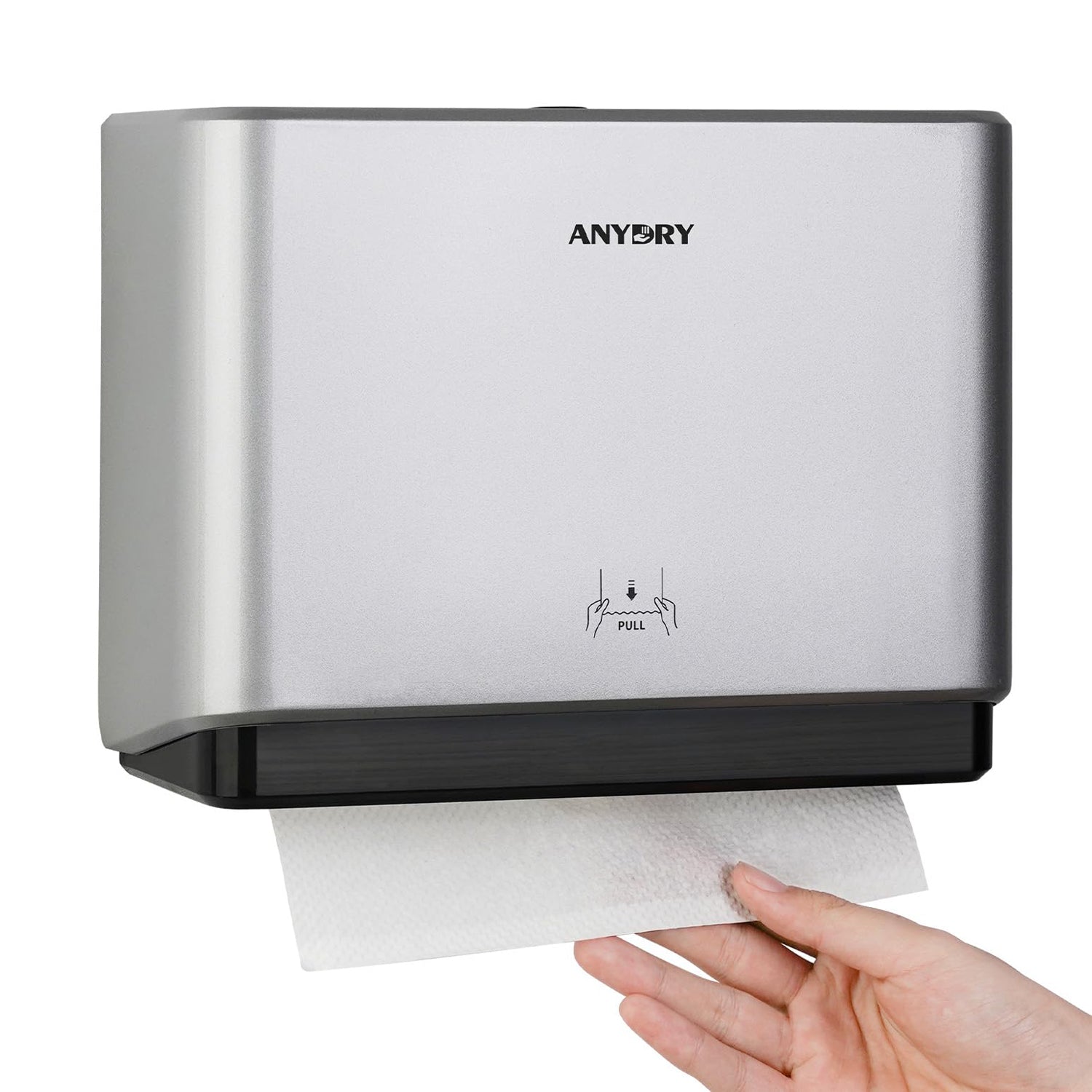 ANYDRY 200-Sheet Wall-Mounted Paper Towel Dispenser, Fits Multi-Fold Towels up to 10x3.15 Inches, Perfect for Home & Business Model AD5101