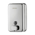 ANYDRY Commercial Wall Mounted Soap Dispenser 37fl oz 1100ml Large Capacity Brushed Stainless Steel Manual Dispenser for High Traffic Restrooms, Model AD1010