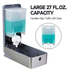 ANYDRY 27fl oz (800 ml) Manual Wall Mounted Soap Dispenser, Ideal for Commercial Bathrooms Restaurants Hotels, Use with Liquid Hand Soap Shampoo, Model AD1006