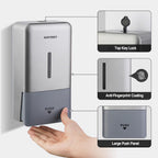 ANYDRY 27fl oz (800 ml) Manual Wall Mounted Soap Dispenser, Ideal for Commercial Bathrooms Restaurants Hotels, Use with Liquid Hand Soap Shampoo, Model AD1006