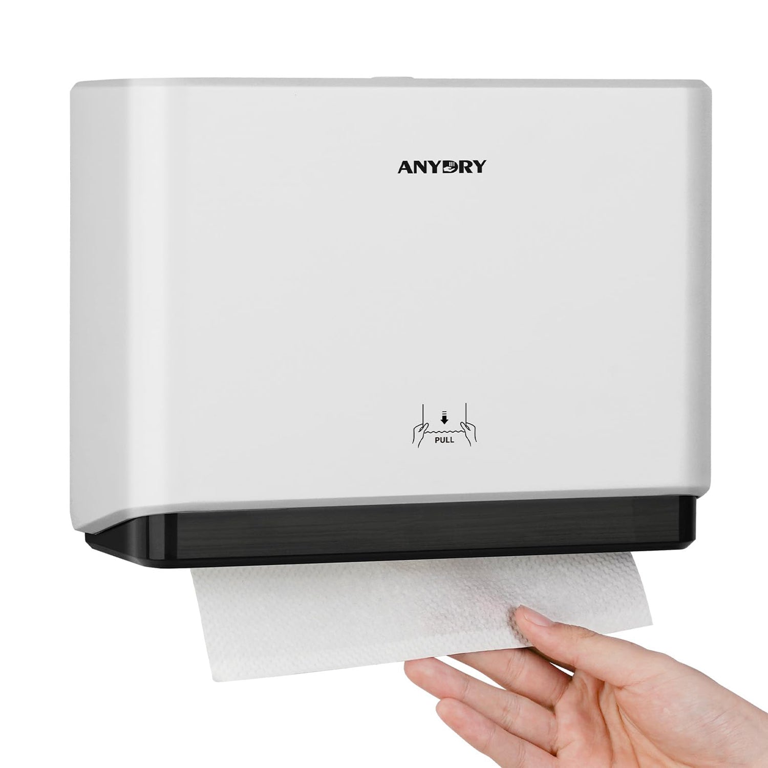 ANYDRY 200-Sheet Wall-Mounted Paper Towel Dispenser, Fits Multi-Fold Towels up to 10x3.15 Inches, Perfect for Home & Business Model AD5101
