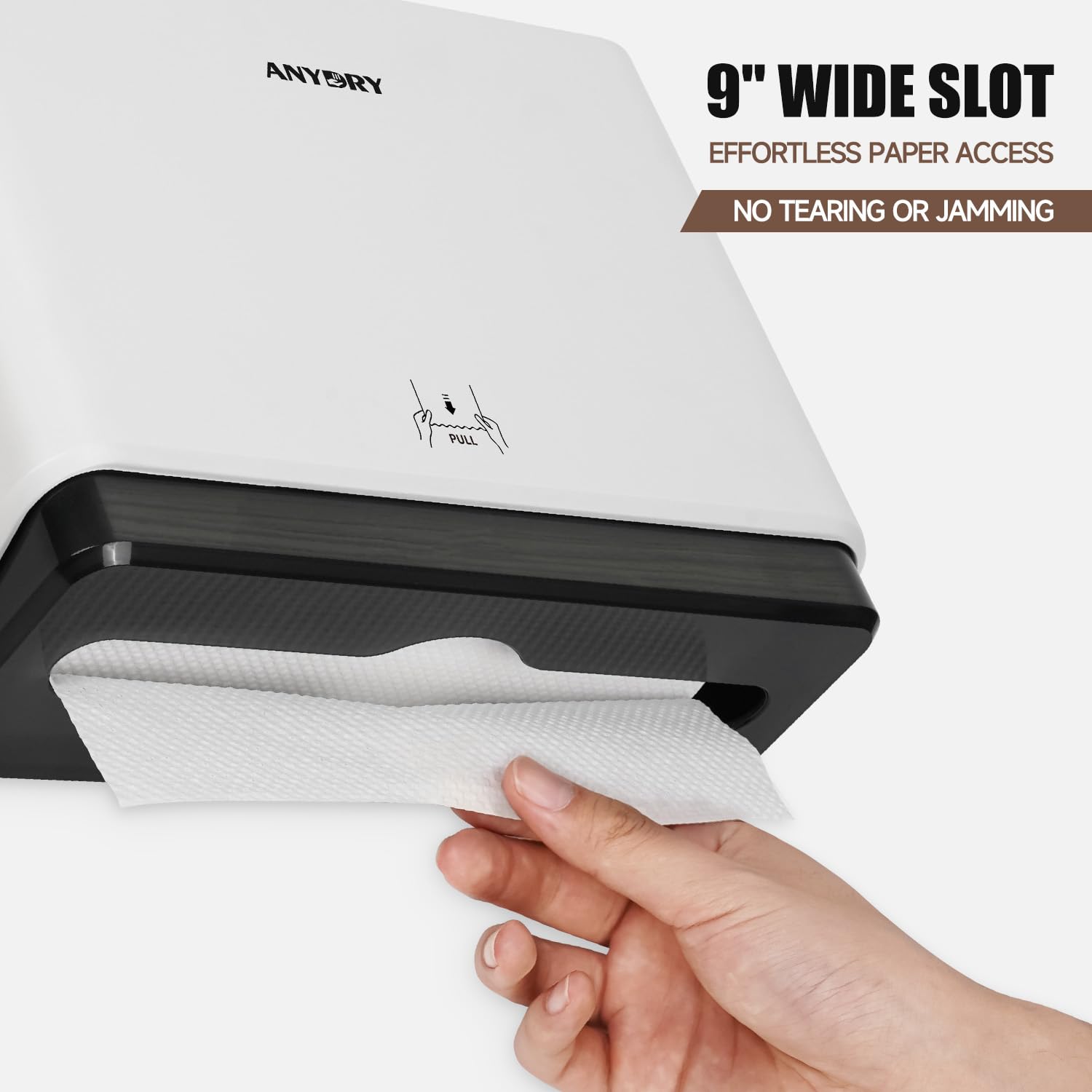 ANYDRY 200-Sheet Wall-Mounted Paper Towel Dispenser, Fits Multi-Fold Towels up to 10x3.15 Inches, Perfect for Home & Business Model AD5101