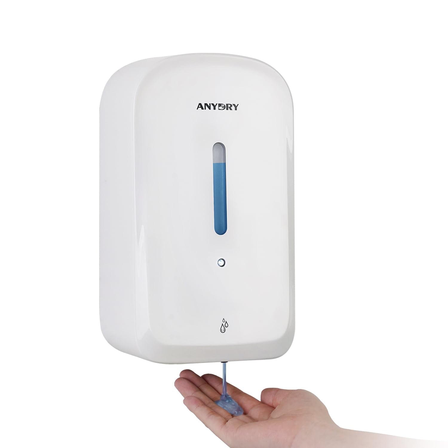 ANYDRY Commercial Automatic Soap Dispenser Large 34fl oz/1000ml Capacity Wall-Mounted Touchless Liquid Dispenser for High-Traffic Restrooms, Offices, Hospitals Model AD1220S