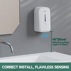 ANYDRY Commercial Automatic Soap Dispenser Large 34fl oz/1000ml Capacity Wall-Mounted Touchless Liquid Dispenser for High-Traffic Restrooms, Offices, Hospitals Model AD1220S
