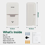 ANYDRY Manual Liquid Soap Dispenser Wall Mount, 27fl oz (800 ml) Large Capacity for Commercial Bathroom, Model AD1009